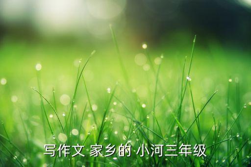 写作文 家乡的 小河三年级