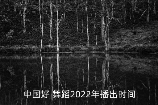 中国好 舞蹈2022年播出时间