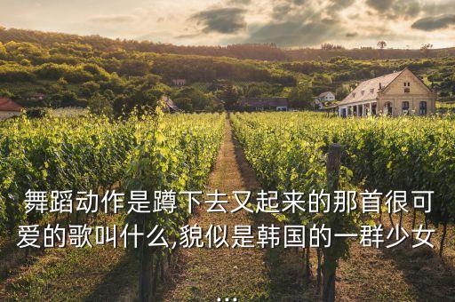  舞蹈动作是蹲下去又起来的那首很可爱的歌叫什么,貌似是韩国的一群少女...