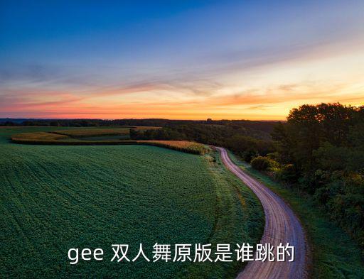 gee 双人舞原版是谁跳的