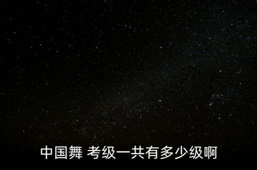 中国舞 考级一共有多少级啊