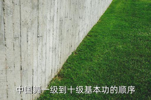 中国舞一级到十级基本功的顺序