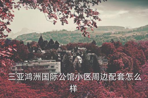  三亚鸿洲国际公馆小区周边配套怎么样