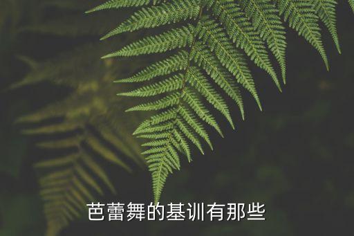 芭蕾舞的基训有那些