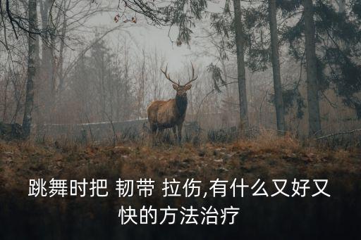 跳舞时把 韧带 拉伤,有什么又好又快的方法治疗