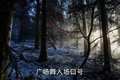 广场舞入场口号