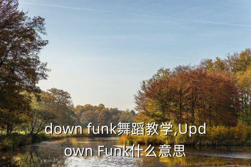updown funk舞蹈教学,Updown Funk什么意思