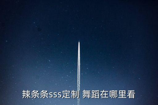 辣条条sss定制 舞蹈在哪里看