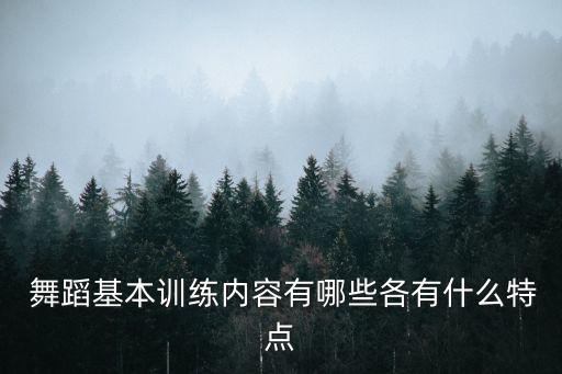  舞蹈基本训练内容有哪些各有什么特点