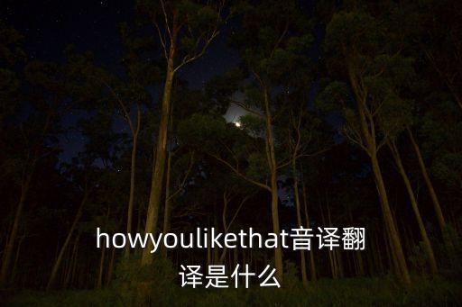 howlike that舞蹈分解