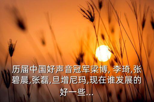历届中国好声音冠军梁博, 李琦,张碧晨,张磊,旦增尼玛,现在谁发展的好一些...
