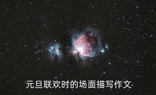  元旦联欢时的场面描写作文