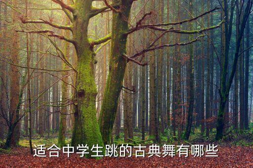 适合中学生跳的古典舞有哪些