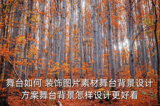 舞台如何 装饰图片素材舞台背景设计方案舞台背景怎样设计更好看