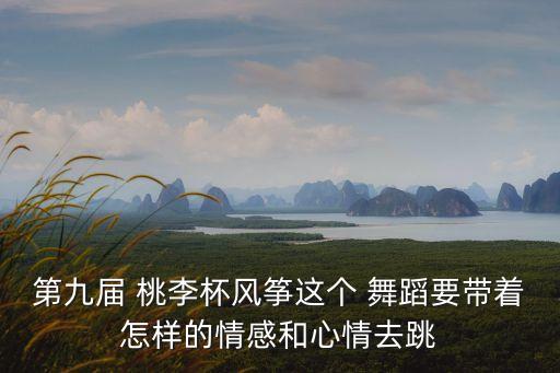 第九届 桃李杯风筝这个 舞蹈要带着怎样的情感和心情去跳