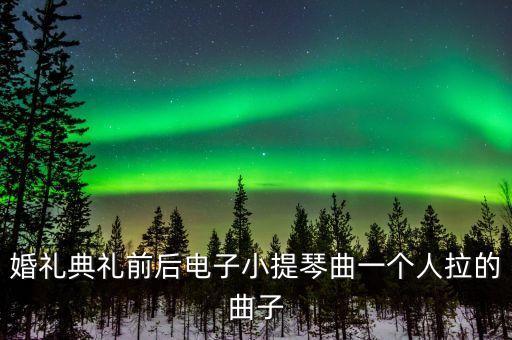 婚礼典礼前后电子小提琴曲一个人拉的曲子