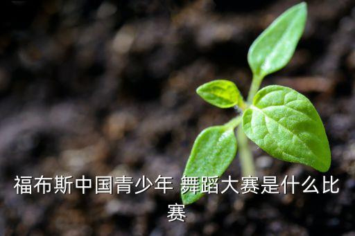 福布斯中国青少年 舞蹈大赛是什么比赛