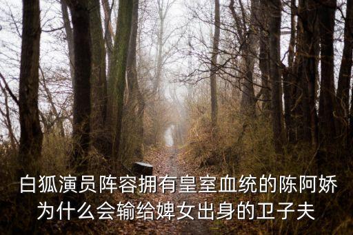  白狐演员阵容拥有皇室血统的陈阿娇为什么会输给婢女出身的卫子夫