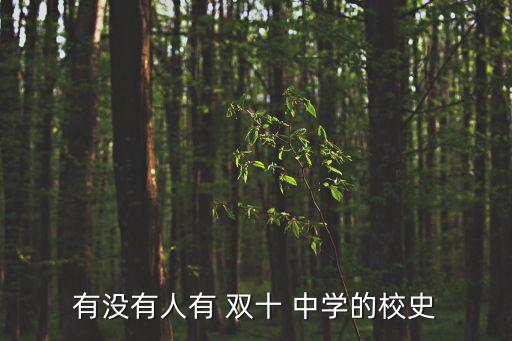 有没有人有 双十 中学的校史
