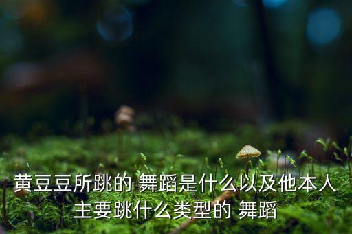 黄豆豆所跳的 舞蹈是什么以及他本人主要跳什么类型的 舞蹈