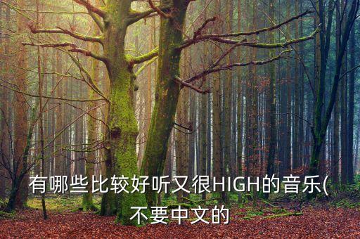 有哪些比较好听又很HIGH的音乐(不要中文的