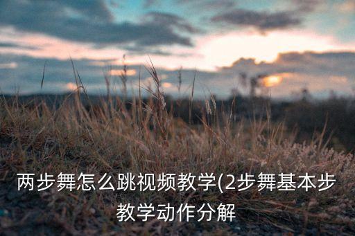 两步舞怎么跳视频教学(2步舞基本步教学动作分解