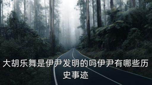 大胡乐舞是伊尹发明的吗伊尹有哪些历史事迹