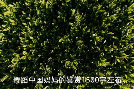 母亲舞蹈视频欣赏,舞蹈母亲是中华