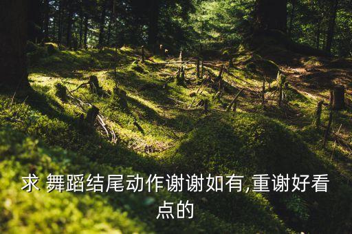 求 舞蹈结尾动作谢谢如有,重谢好看点的