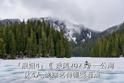「浪姐4」《 乘风2023》一公淘汰4人,该综艺有哪些看点