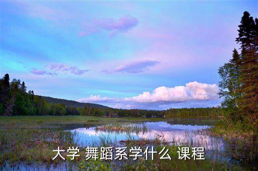 大学 舞蹈系学什么 课程