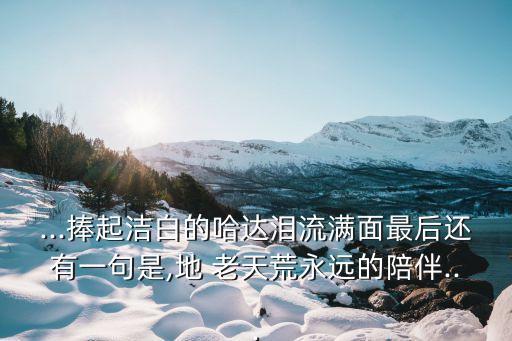...捧起洁白的哈达泪流满面最后还有一句是,地 老天荒永远的陪伴...