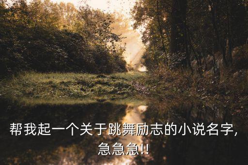 帮我起一个关于跳舞励志的小说名字,急急急!!