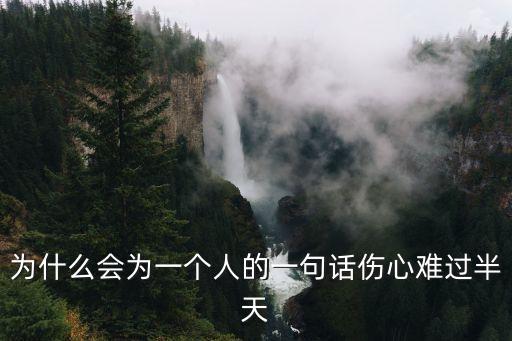 为什么会为一个人的一句话伤心难过半天