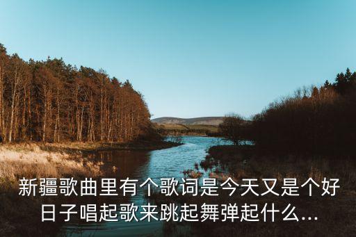  新疆歌曲里有个歌词是今天又是个好日子唱起歌来跳起舞弹起什么...