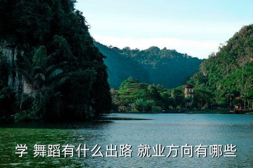 学 舞蹈有什么出路 就业方向有哪些