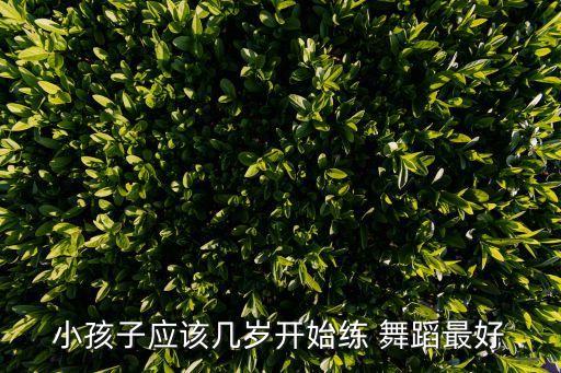 小孩子应该几岁开始练 舞蹈最好