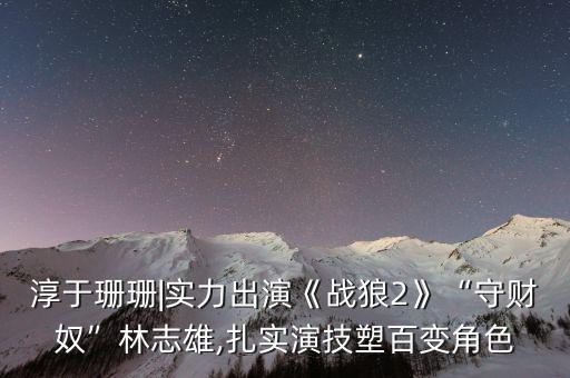 淳于珊珊|实力出演《战狼2》“守财奴”林志雄,扎实演技塑百变角色