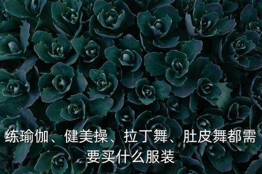 练瑜伽、健美操、拉丁舞、肚皮舞都需要买什么服装