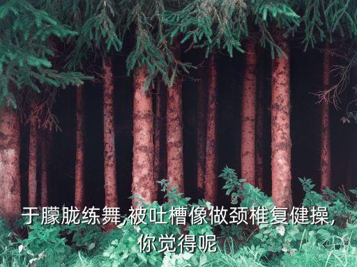 于朦胧练舞,被吐槽像做颈椎复健操,你觉得呢