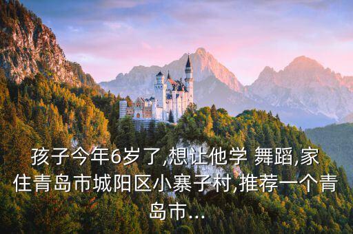 孩子今年6岁了,想让他学 舞蹈,家住青岛市城阳区小寨子村,推荐一个青岛市...