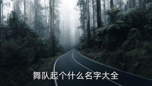 舞队起个什么名字大全