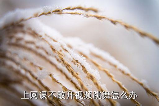 上网课不敢开视频跳舞怎么办