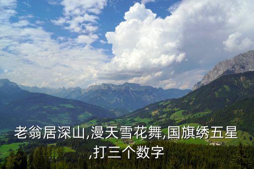 老翁居深山,漫天雪花舞,国旗绣五星,打三个数字