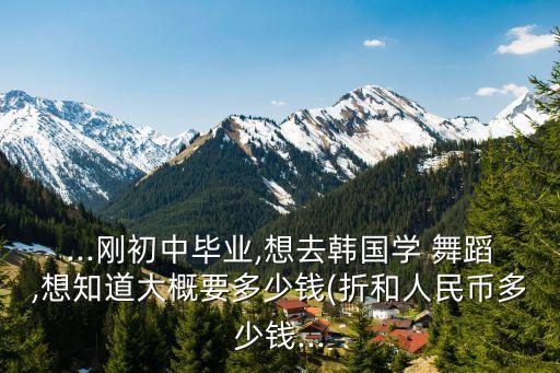 ...刚初中毕业,想去韩国学 舞蹈,想知道大概要多少钱(折和人民币多少钱...