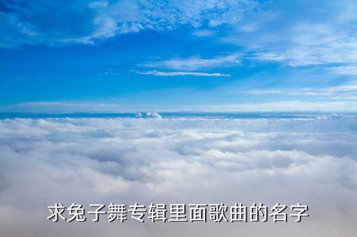 求兔子舞专辑里面歌曲的名字