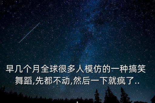 早几个月全球很多人模仿的一种搞笑 舞蹈,先都不动,然后一下就疯了...