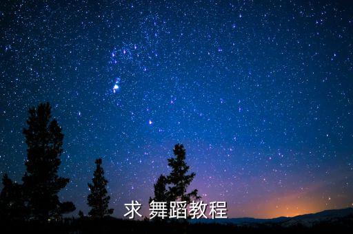 求 舞蹈教程