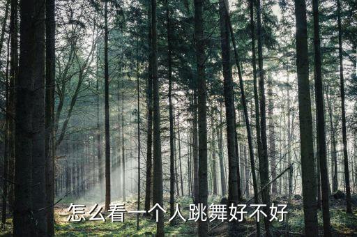 怎么看一个人跳舞好不好