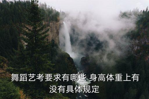  舞蹈艺考要求有哪些 身高体重上有没有具体规定